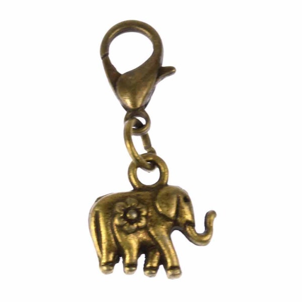 elephant charm Bracelet de bronze 12mm Miniblings charmes