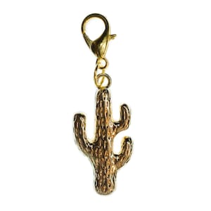Cactus Charm Pendant Bracelet Miniblings Golden Desert Western Cowboy Vegas