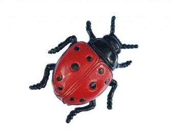 Ladybug Brooch Pin Badge Button Bee Miniblings Beetle Lucky Charm Pendant 4Cm