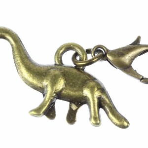 Dino Charm Pendant For Bracelet Wristlet Miniblings Bronze Dinosaur Long Neck