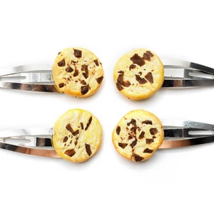 4 pcs Cookie Hairclips Miniblings Hair Clip Chocolate Clips 5cm Set