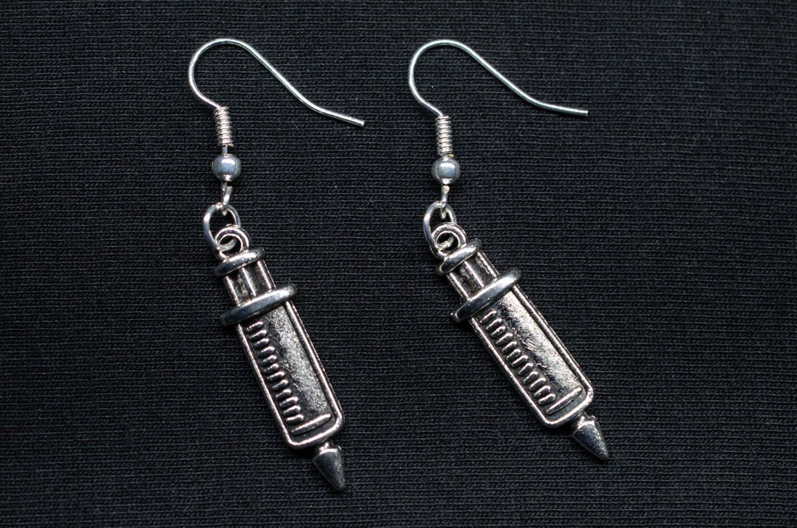 Syringe Earrings Miniblings Medicine Hospital Doctor Etsy