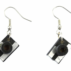 Kamera Ohrringe Fotoapparat Miniblings Hänger Fotograf Fotografie Foto Holz