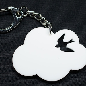 Cloud Acrylic Key Ring Chain Miniblings Swallow Bird