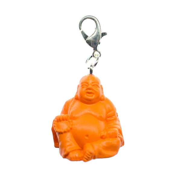 Bouddha Yoga Charm bracelet Miniblings meditation bouddhiste pendentif orange