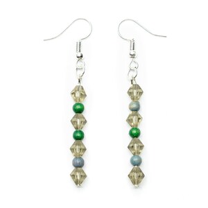 Parel Kristallen Oorbellen Miniblings Hanger Parel Ballen Stenen Uniek Groen