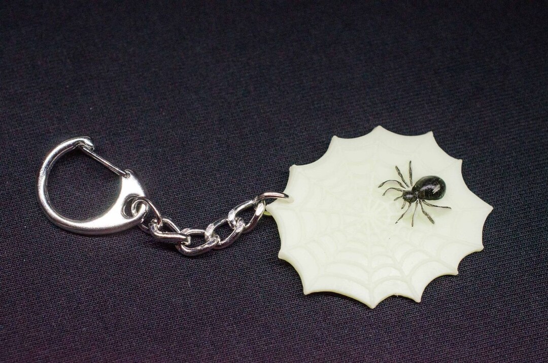 Web Key Chain Spider Web With Key Ring Chain Chain Keychain Miniblings - Etsy