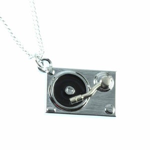 Turntables Necklace Miniblings 45Cm DJ Music Musicians Record Player Band