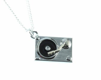 Turntables Necklace Miniblings 45Cm DJ Music Musicians Record Player Band