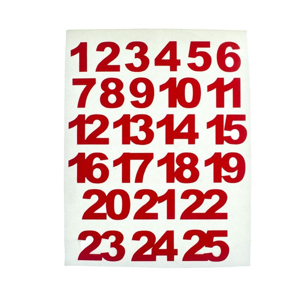 Pay autocollants rouges24 25 numero la vignette calendrier l'Avent X-Mas XL 25mm