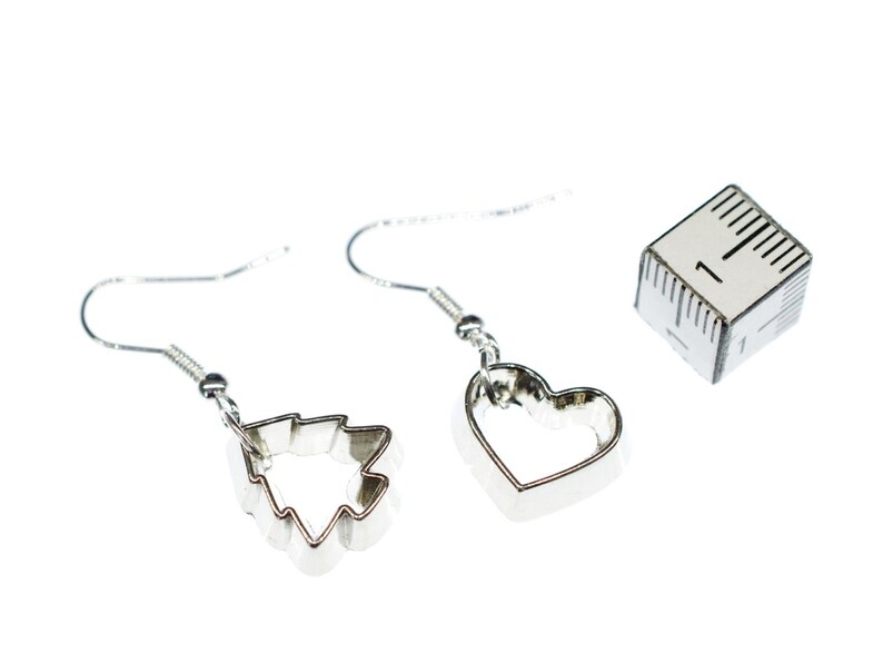 Cookie Cutter Molds Earrings Cookies Christmas Tree Heart Baking