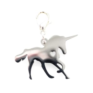 Unicorn Charm Pendant For Bracelet Wristlet Miniblings Fantasy Heart Fairytale