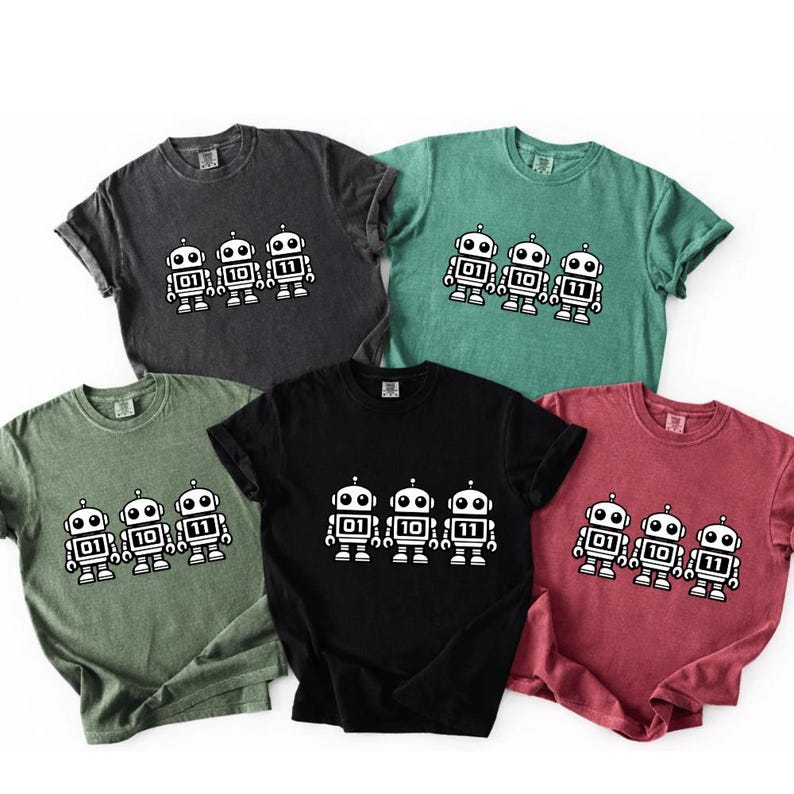 Roboter Binär Code Grafik: Programmer AI Coding Clipart (digitaler Download) Bild 5