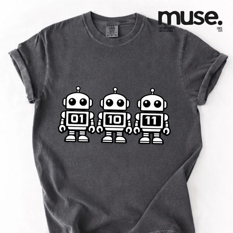 Roboter Binär Code Grafik: Programmer AI Coding Clipart (digitaler Download) Bild 3