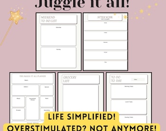 The Juggle It All Planner / The Busy Parent Planner / Mom Planner / The Overstimulated Planner / ADHD Friendly Planner 2026