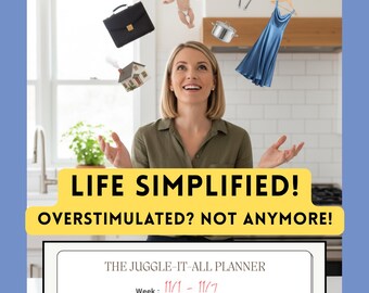 The Juggle It All Planner / The Busy Parent Planner / Mom Planner / The Overstimulated Planner / ADHD Friendly Planner 2026