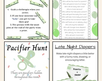 Gender Neutral Bundle - 5 Baby Shower Games and Activities | All-You-Need Baby Shower Games | All in one Baby Shower Game Bundle | 2026 Best