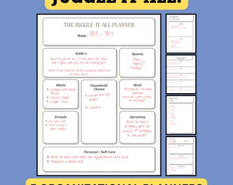The Juggle It All Planner / The Busy Parent Planner / The Overstimulated Planner / ADHD Friendly Planner 2026 / Best Planner of 2026