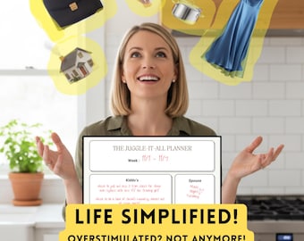 The Juggle It All Planner / The Busy Parent Planner / Mom Planner / The Overstimulated Planner / ADHD Friendly Planner 2026