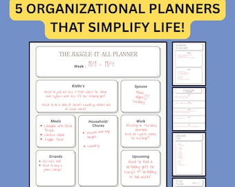 The Juggle It All Planner / The Busy Parent Planner / The Overstimulated Planner / ADHD Friendly Planner 2026 / Best Planner of 2026