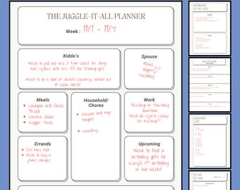 The Juggle It All Planner / The Busy Parent Planner / Mom Planner / Overstimulated Planner / ADHD Friendly Planner / Best Planner of 2026