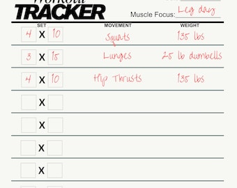 BEST Printable Fitness Planner Bundle of 2026 | Workout Tracker | Meal Planner | Workout Log | Best ADD / ADHD Fitness Planner 2026