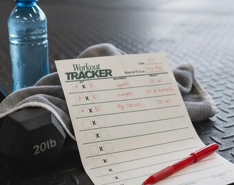 Printable Fitness Planner Bundle | Workout Tracker, Meal Planner, Progress Tracker | Workout Split | Workout Log | Health & Fitness Journal