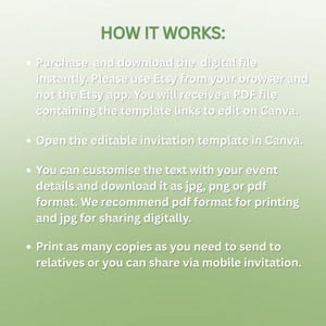 Editable Eid Party Invitation | Canva Dinner / Lunch Template image 5