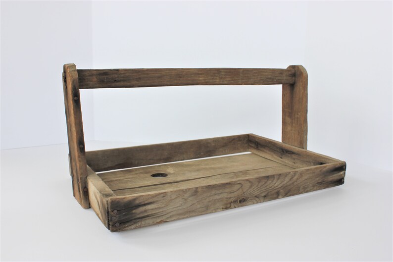 Primitive Berry Basket Tote Antique Wood Tote Wood Carry Etsy