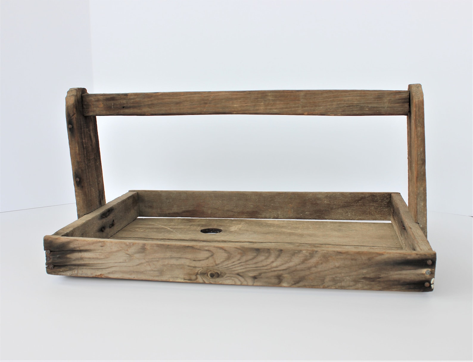 Primitive Berry Basket Tote Antique Wood Tote Wood Carry Etsy