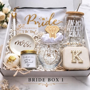 Gepersonaliseerde bruidsgeschenkdoos, aangepaste bruiddoos, vrijgezellenfeest, verloving, trouwmand Bride Box 1