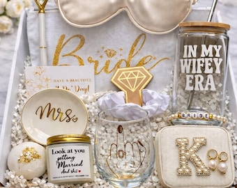 Personalized Bridal Gift Box, Custom Bride Box, Bridal Shower, Engagement, Wedding Basket