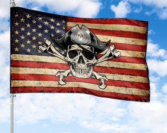 5x3 Pink Skull Flag Pirate Flag