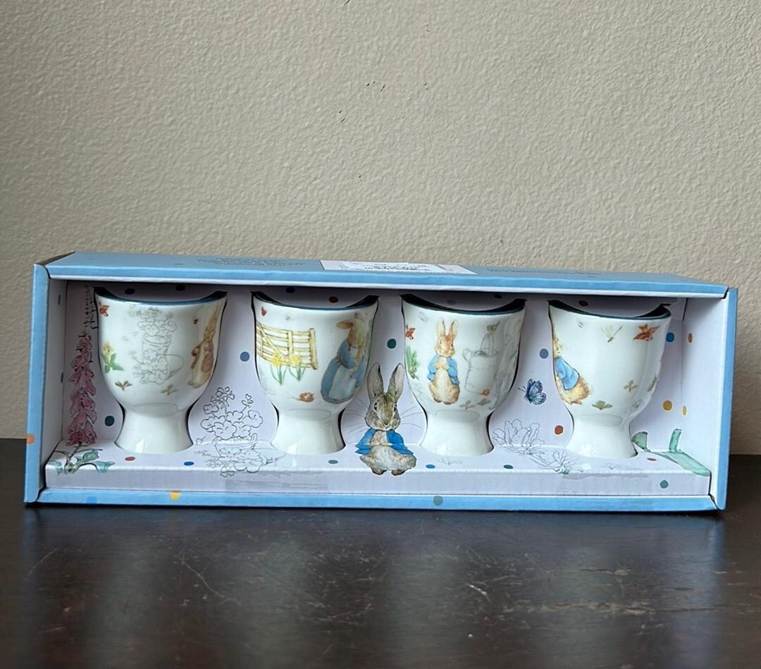 New Beatrix Potter Peter Rabbit Boiled Egg Holder Mini Cup Spring Gift ...