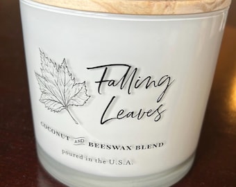 Vela Scentsational Falling Leaves grande de 26 oz con fragancia otoñal y mezcla de cera de coco