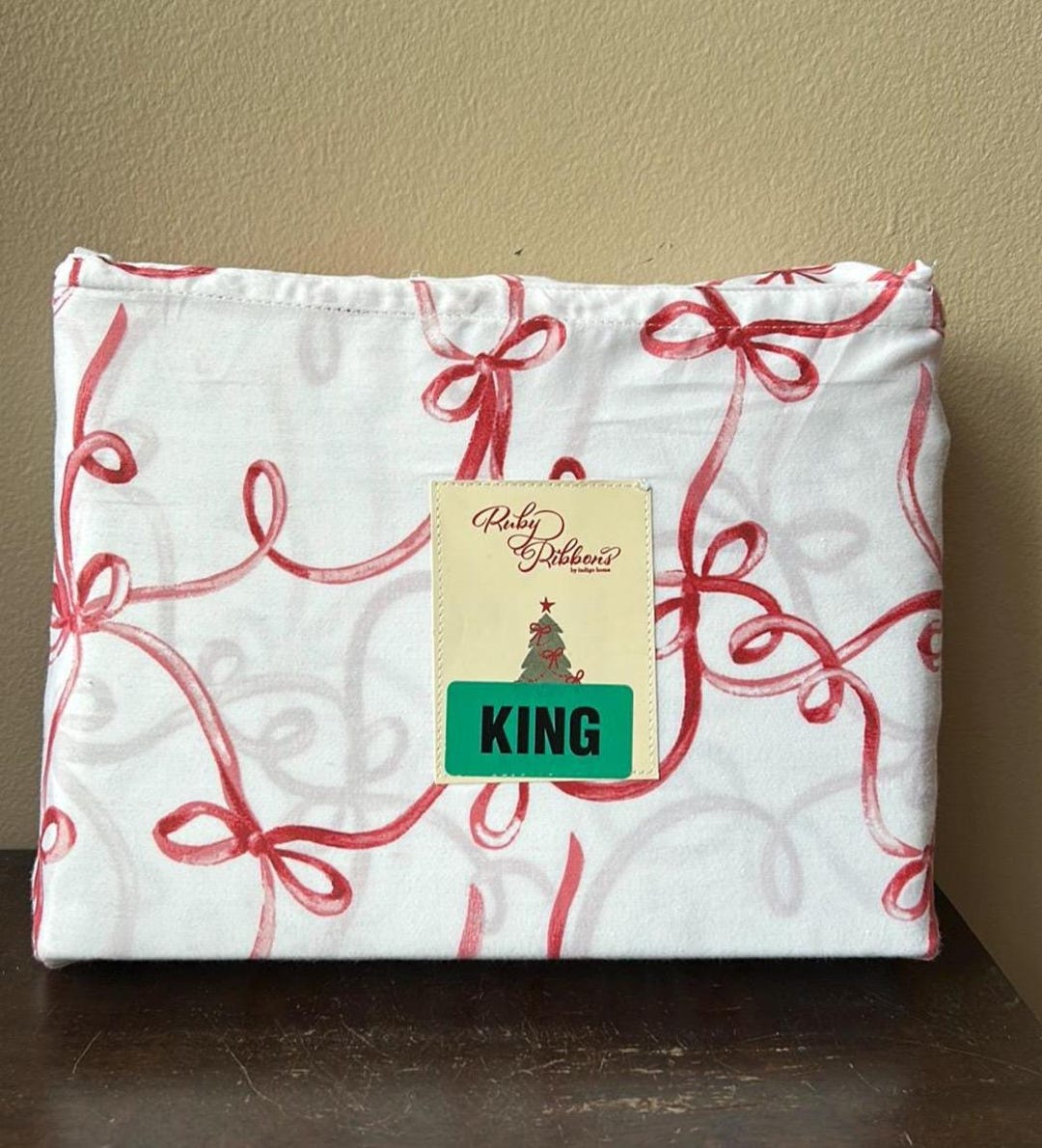 New Ruby & Ribbons Sheet Set New Cotton Bows Christmas Valentines - Etsy