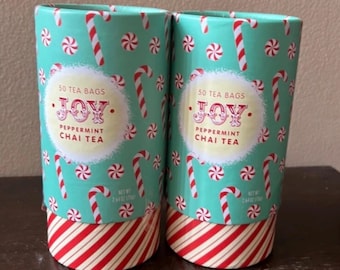 2 Peppermint Joy Chai Tea 50 Tea Bags   NEW SEALED EXP 08/2027 Christmas Holiday