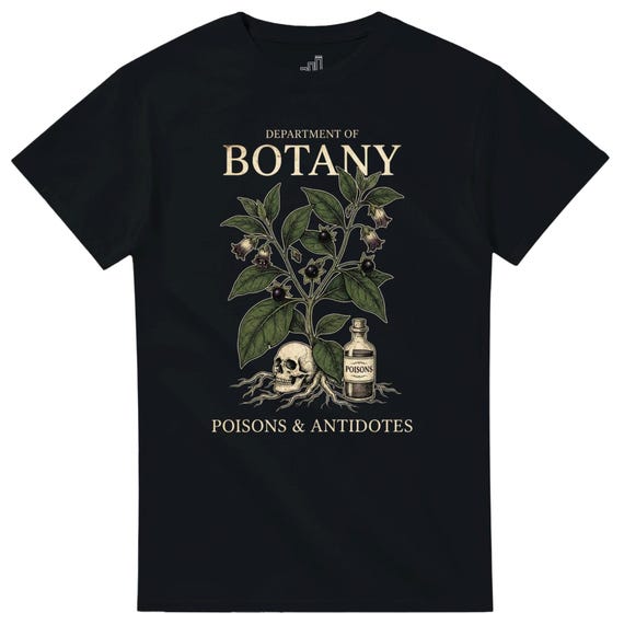 Dark Botany Shirt | Poison Garden Gothic Botanical Tee