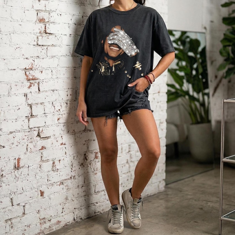 Michael Jackson Iconic Glove T-Shirt, Comfort Colors Retro MJ Tee image 3