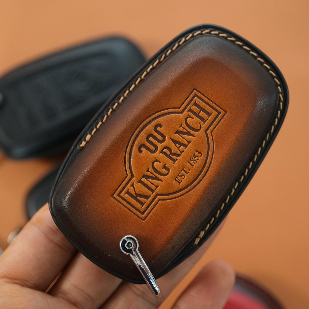 Ford King Ranch Custom Leather Key Fob Cover, Handmade Key Case for F ...