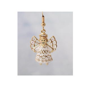 Cute Christmas Angel Drop Earrings E116 Bild 3