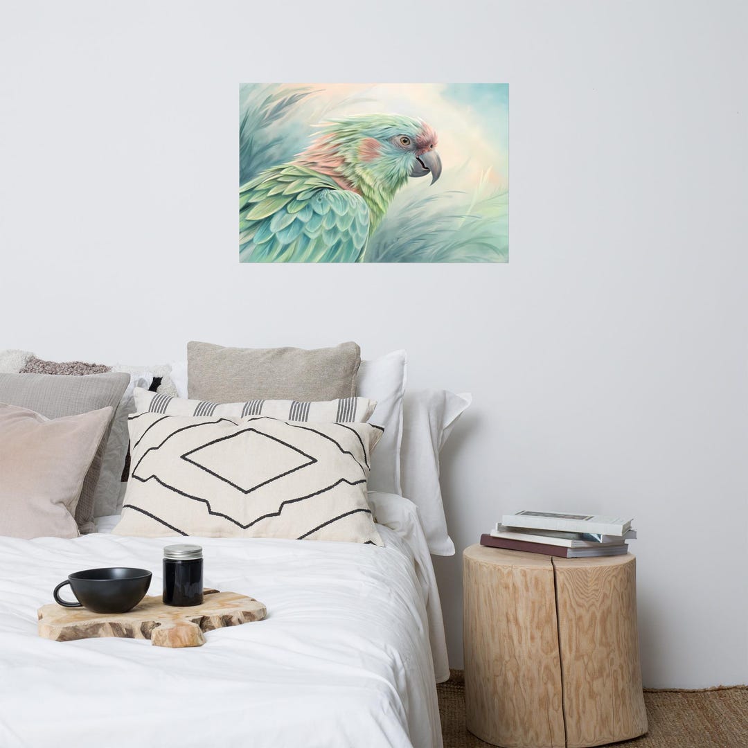 Abstract Parrot Art – Colorful Gradient Parrot Illustration – Modern ...