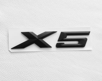 Emblema BMW X5 Logotipo Letras con Pegatina para Maleteto Parte Trasera Color Negro Mate