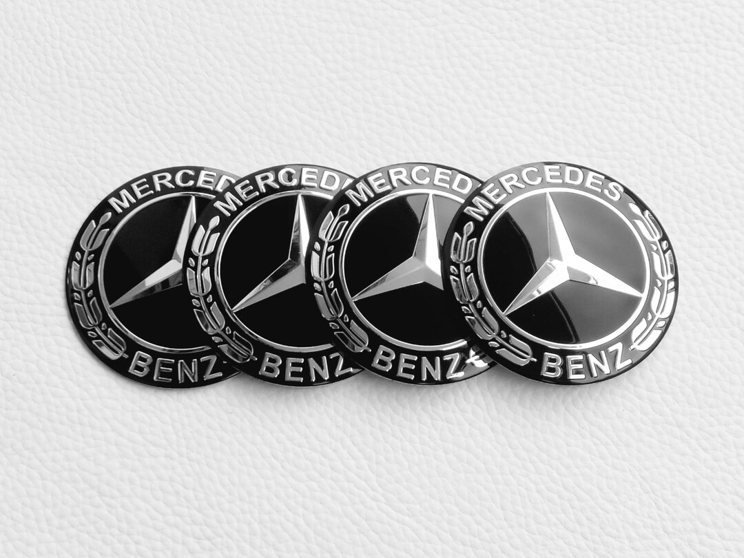 4 Center Caps 56mm Metal Emblems With Adhesive Sticker for Wheels Rims ...