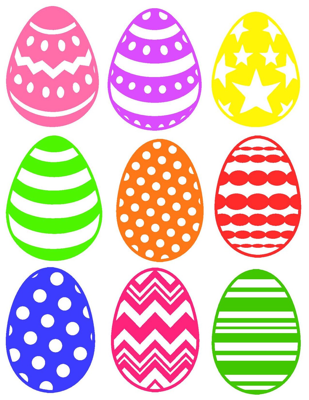 DIY Easter Egg Vinyl Graphics Easter Decal Egg Easter Etsy