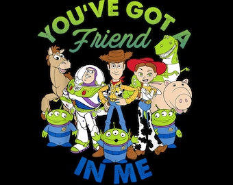 Pixar Toy Story PNG – Cartoon Group Shot Graphic Design (Instant Digital Download)
