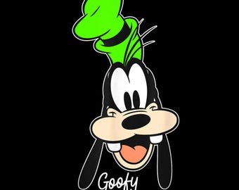 Mickey & Friends PNG – Goofy Big Face Vintage Portrait Design (Instant Digital Download)
