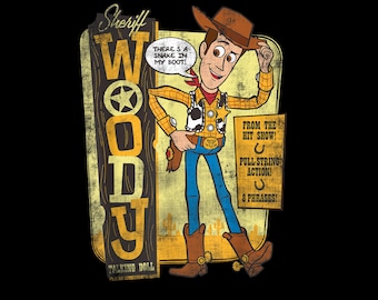 Pixar Toy Story Sheriff Woody PNG – Talking Doll Design (Instant Digital Download)