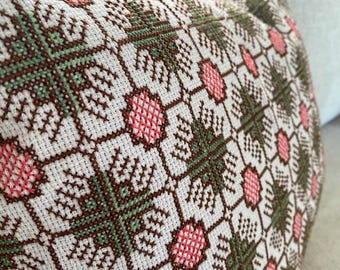 Federa per cuscino Tatreez palestinese ricamata a mano