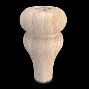 Gambe per mobili in legno - tornite a mano da legno massello di faggio - set di 4 gambe